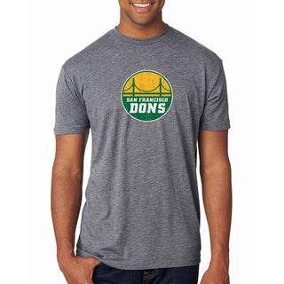 San Francisco Dons Bridge Logo Distressed NLA Triblend T-Shirt - Premium Heather