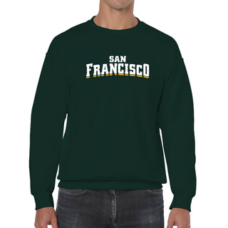 San Francisco Dons Wordmark Crewneck Sweatshirt - Forest