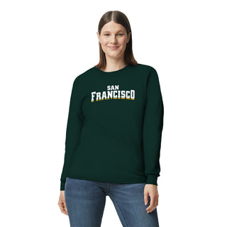San Francisco Dons Wordmark Long Sleeve - Forest