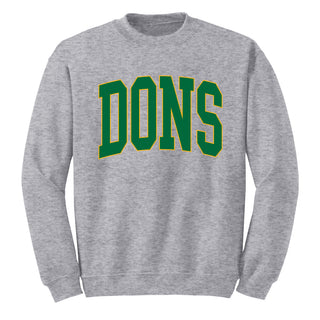 San Francisco Dons Mega Arch Crewneck Sweatshirt - Sport Grey