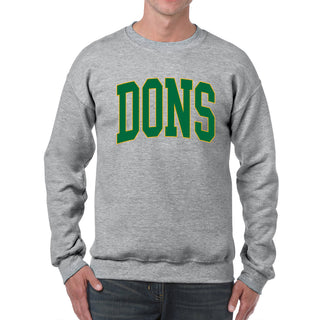 San Francisco Dons Mega Arch Crewneck Sweatshirt - Sport Grey