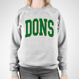 San Francisco Dons Mega Arch Crewneck Sweatshirt - Sport Grey