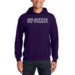 San Francisco State University Gators Basic Block Hoodie - Purple