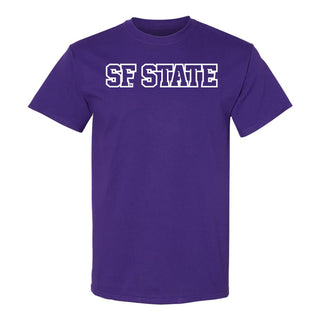 San Francisco State University Gators Basic Block T-Shirt - Purple