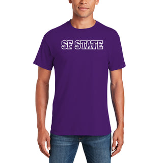 San Francisco State University Gators Basic Block T-Shirt - Purple