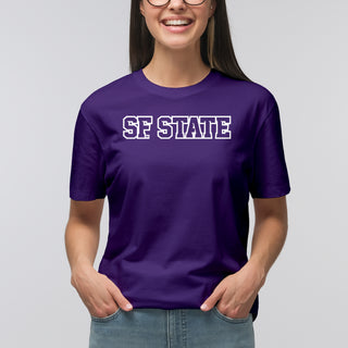 San Francisco State University Gators Basic Block T-Shirt - Purple