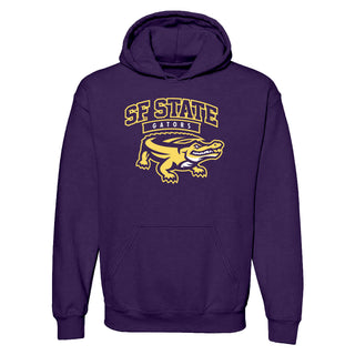San Francisco State University Gators Arch Logo Hoodie - Purple
