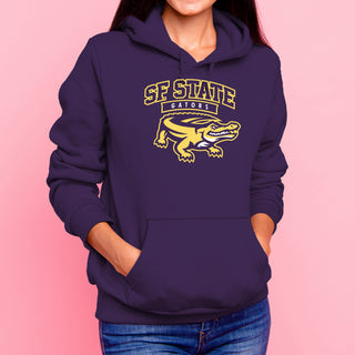 San Francisco State University Gators Arch Logo Hoodie - Purple