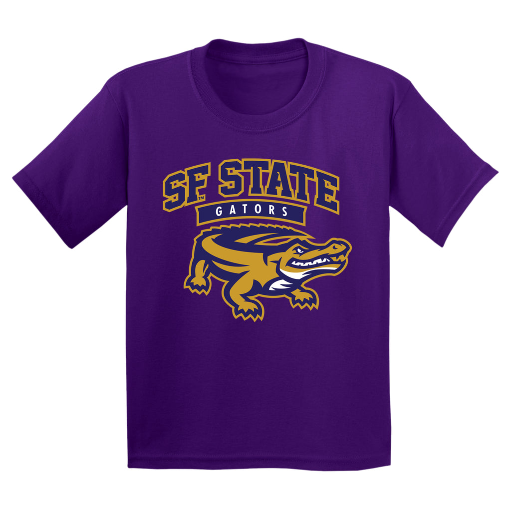 San Francisco State University Gators Arch Logo Youth T-Shirt - Purple ...