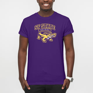 San Francisco State University Gators Arch Logo T-Shirt - Purple