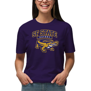 San Francisco State University Gators Arch Logo T-Shirt - Purple
