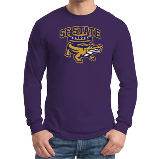 San Francisco State University Gators Arch Logo Long Sleeve T-Shirt - Purple