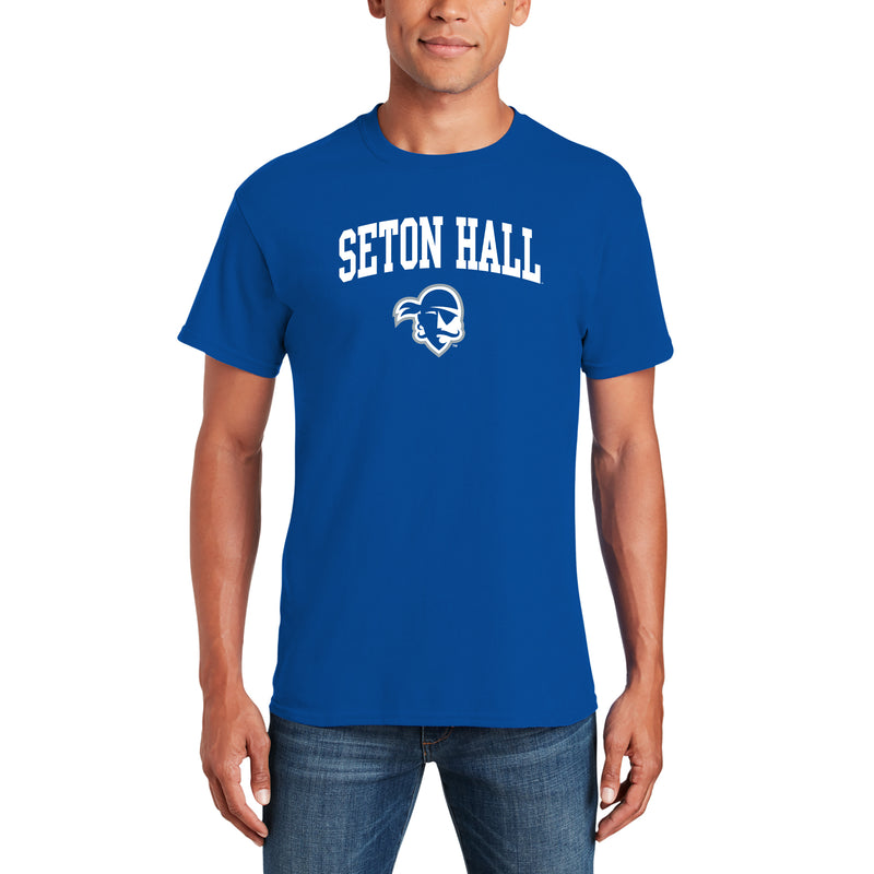 Seton Hall University Pirates Arch Logo Short Sleeve T Shirt - Royal