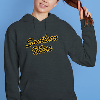 Southern Mississippi Script Logo Hoodie - Dark Heather