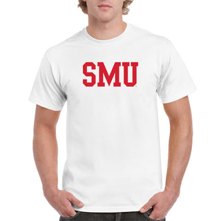 Southern Methodist University Mustangs Basic Block T-Shirt - White