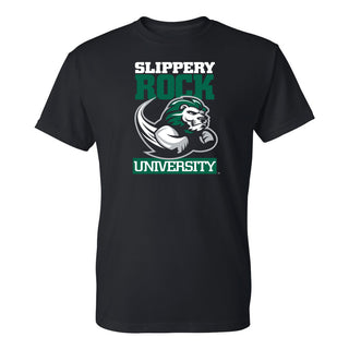 Slippery Rock University The Rock Primary Logo Short Sleeve T-Shirt - Black