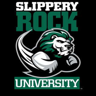 Slippery Rock University The Rock Primary Logo Long Sleeve T Shirt - Black