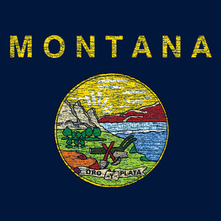 Montana State Flag NLA T-Shirt - Midnight Navy