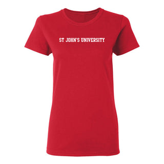 St John's University Red Storm Basic Block Women's T-Shirt - Red