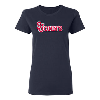 St John's University Red Storm Primary Logo Women's T-Shirt - Navy