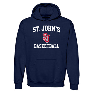 St John's Red Storm Arch Logo Basketball Hoodie - Navy
