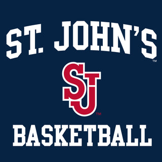 St John's Red Storm Arch Logo Basketball T-Shirt - Navy