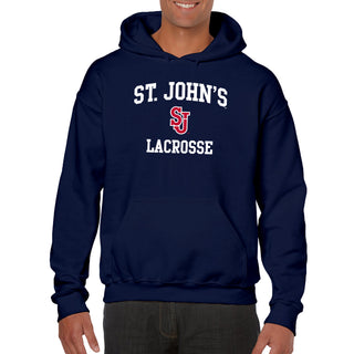 St John's Red Storm Arch Logo Lacrosse Hoodie - Navy