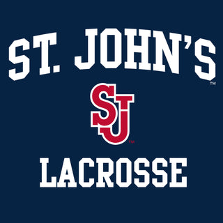 St John's Red Storm Arch Logo Lacrosse Hoodie - Navy
