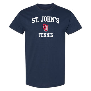 St John's Red Storm Arch Logo Tennis T-Shirt - Navy