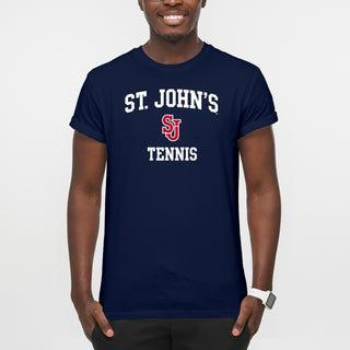 St John's Red Storm Arch Logo Tennis T-Shirt - Navy