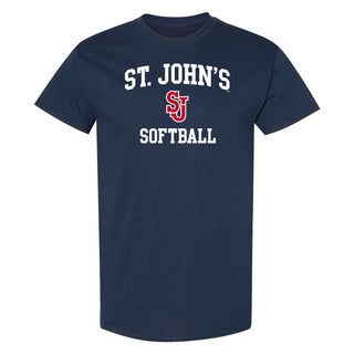 St John's Red Storm Arch Logo Softball T-Shirt - Navy