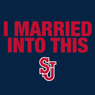 St John's Red Storm I Married Into This Women's T-Shirt - Navy