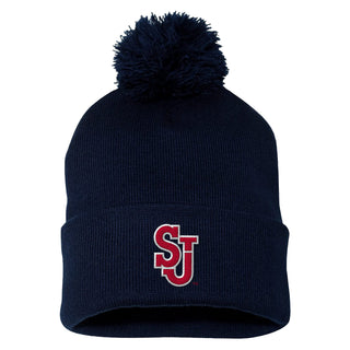 St. John's Primary Logo Pom Pom Beanie - Navy