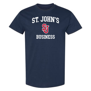 St John's Red Storm Arch Logo Business T-Shirt - Navy