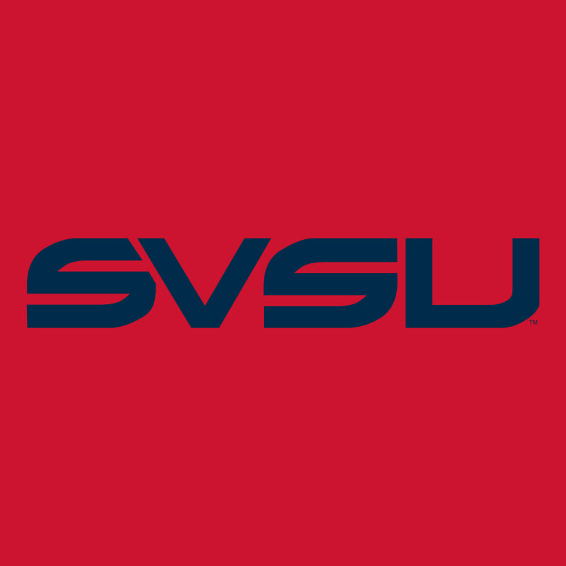 Saginaw Valley State SVSU Cardinals Basic Block Womens T Shirt - Red