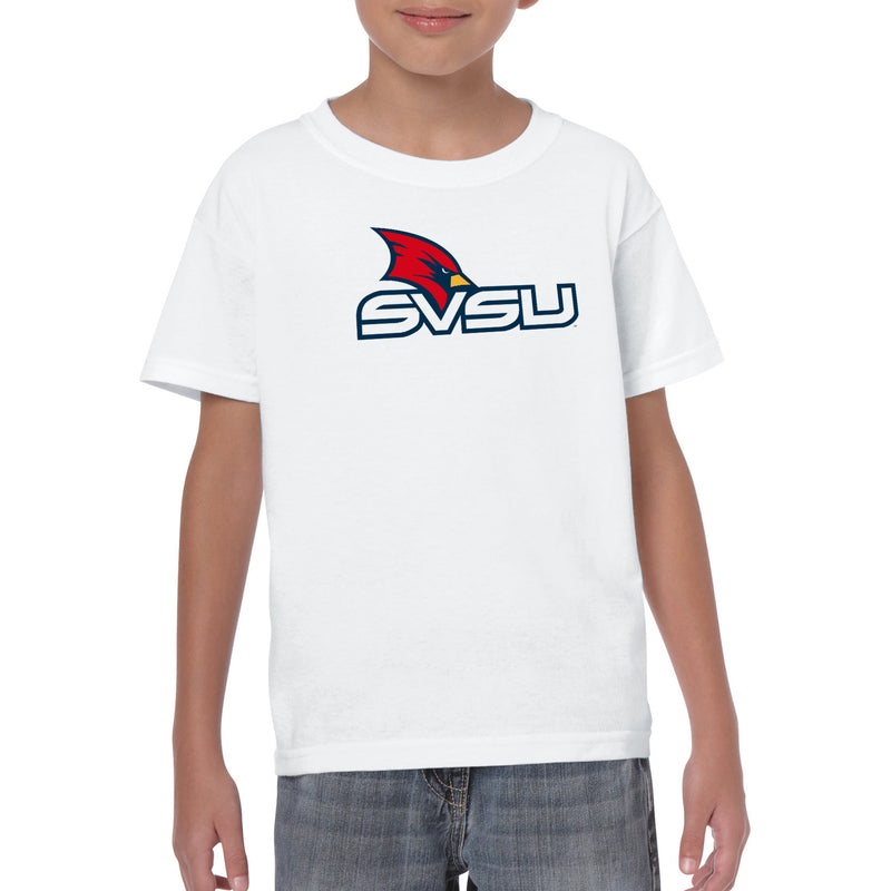 Saginaw Valley State SVSU Cardinals Primary Logo Youth T Shirt - White