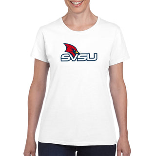 Saginaw Valley State SVSU Cardinals Primary Logo Womens T Shirt - White