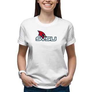 Saginaw Valley State SVSU Cardinals Primary Logo T Shirt - White