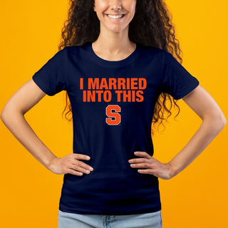 Syracuse Orange I Married Into This Women's T-Shirt - Navy