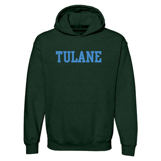 Tulane University Green Wave Basic Block Hoodie - Forest