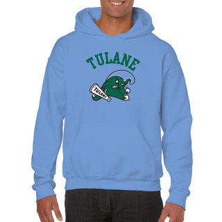 Tulane Green Wave Arch Logo Hoodie - C Blue