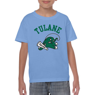 Tulane Green Wave Arch Logo Youth T-Shirt - C Blue