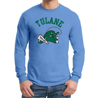 Tulane Green Wave Arch Logo Long Sleeve - C Blue