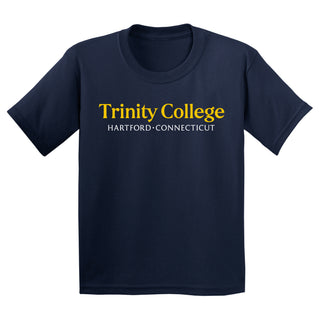 Trinity College Bantams Basic Block Cotton Youth Short Sleeve T Shirt - Navy