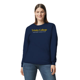 Trinity College Bantams Basic Block Cotton Long Sleeve T Shirt - Navy