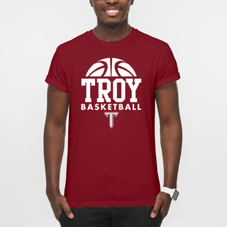 Troy Trojans Basketball Hype T-Shirt - Cardinal