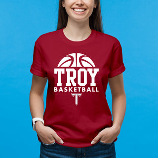 Troy Trojans Basketball Hype T-Shirt - Cardinal