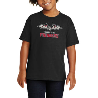 Transylvania University Pioneers Primary Logo Youth Short Sleeve T Shirt - Black