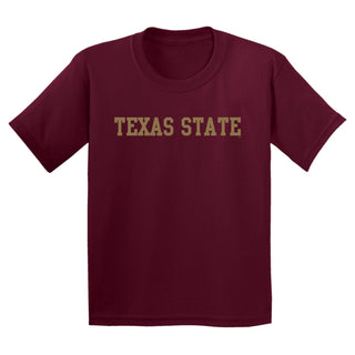 Texas State Bobcats Basic Block Youth T-Shirt - Maroon