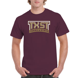 Texas State Bobcats Arch Logo T-Shirt - Maroon